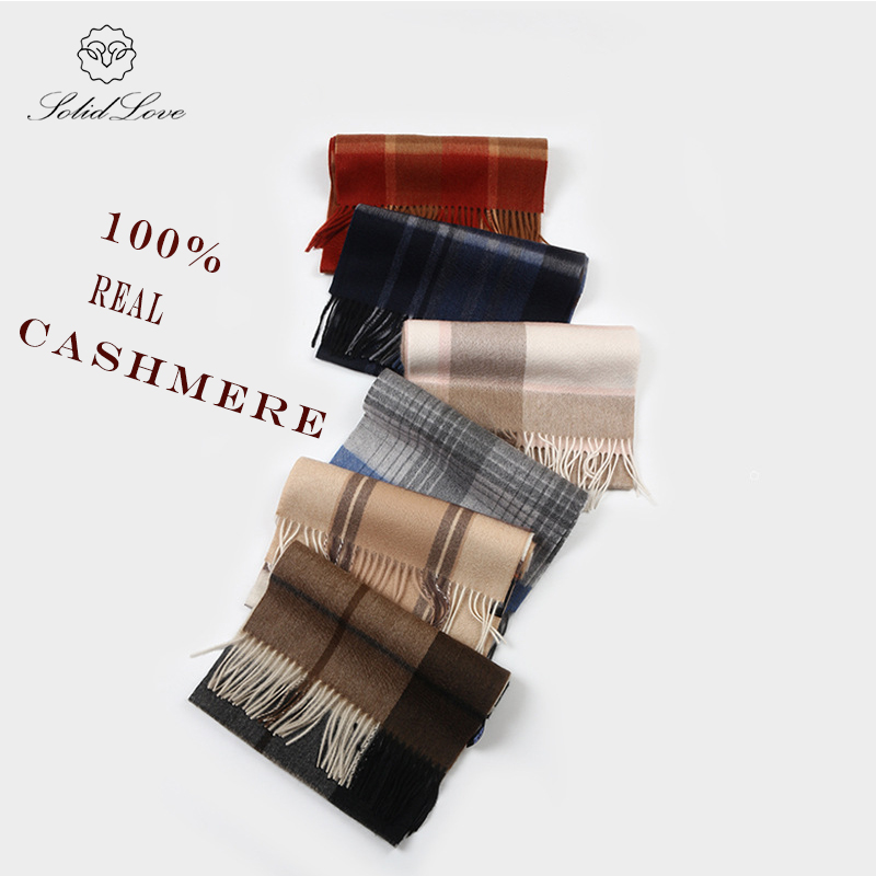 100% cachecol de caxemira xadr - Muffler Men Wool avaliação e preço
