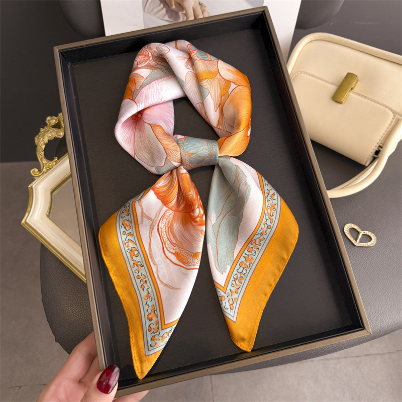 2026 nova impressão floral hij - Scarf Silk Square avaliação e preço