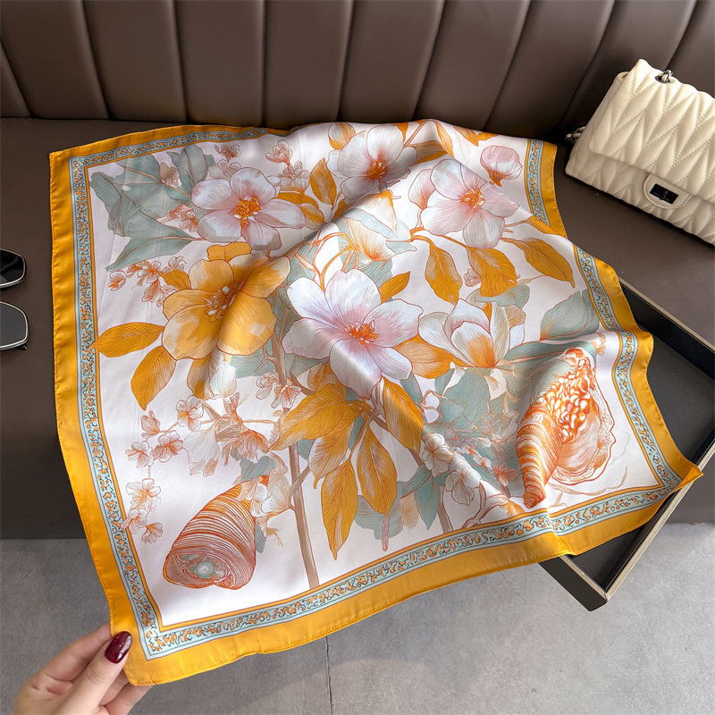 2026 nova impressão floral hij - Scarf Silk Square avaliação e preço