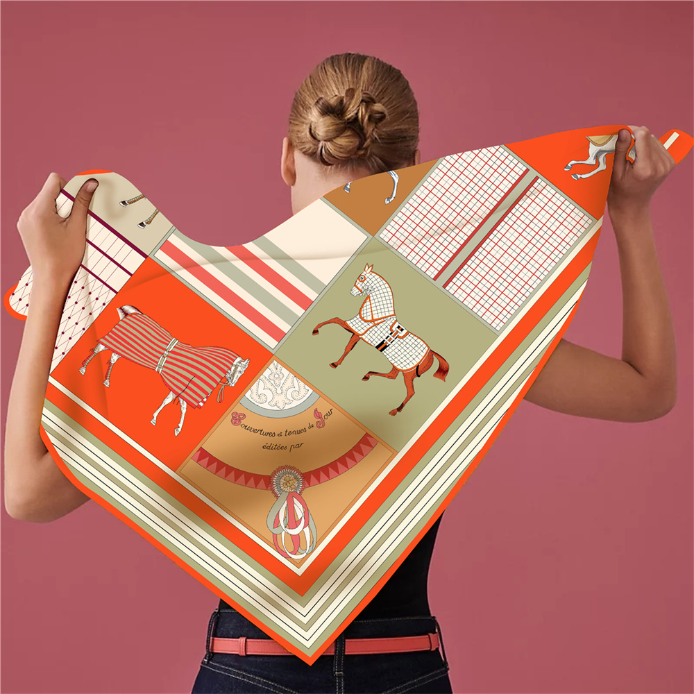 Novos Lenços de Seda Estampado - Scarf Silk Square avaliação e preço