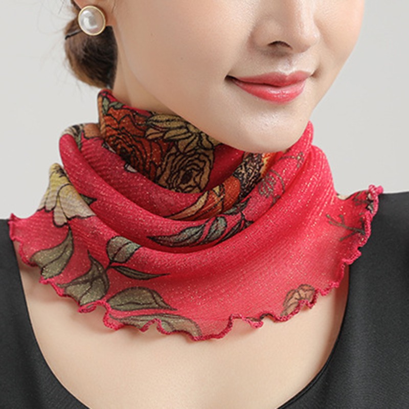 Primavera verão chiffon pescoç - Face Scarf Mask avaliação e preço